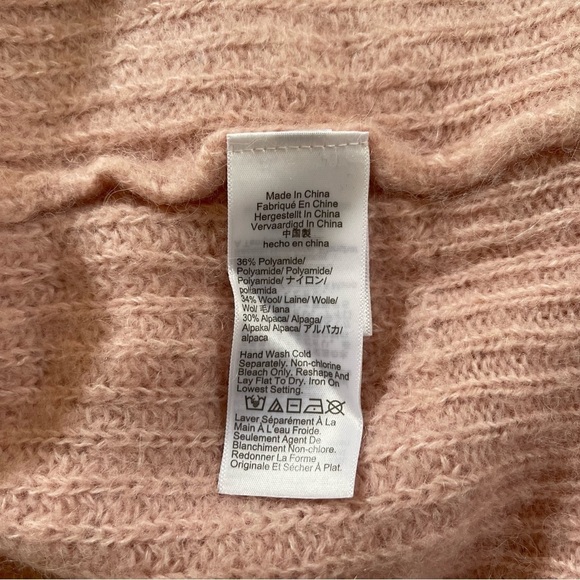 J. Crew Sweater Turtleneck Wool Alpaca Cozy  Brushed Yarn Casual Classic Pink S - Picture 11 of 13